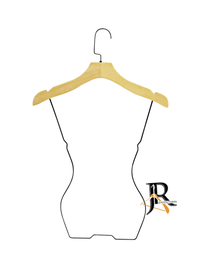 Cabide SK Marfim com Corpinho Perninha Preto e Gancho Luxo Preto | Unidade