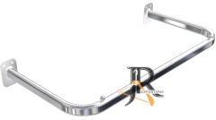 Arara de Parede Fixa Oblongo Cromada - comprar online