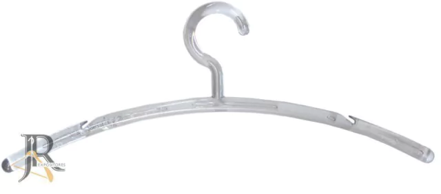 Cabide Boutique Aberto Novo Transparente | Caixa com 50 Unidades