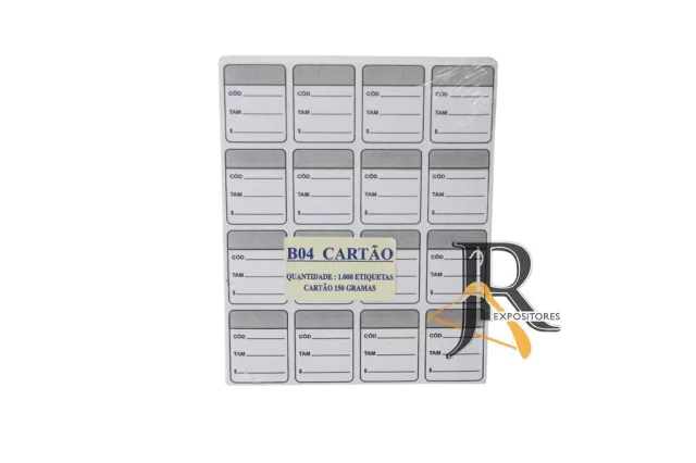 Etiqueta B04 Cartão - JR Expositores