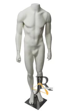 Manequim Masculino Bombado Sem Cabeça Branco Fosco