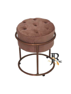 PUFF REDONDO RETRO COM ESTRUTURA ROSE