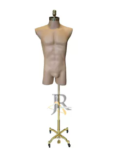 BUSTO PERNINHA MASCULINO DE FIBRA COR DE PELE COM PEDESTAL IMPORTADO