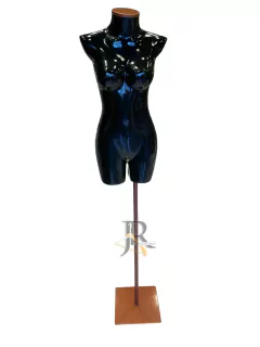 BUSTO PERNINHA FEMININO DE FIBRA PRETO COM PEDESTAL E TAMPA NACIONAL