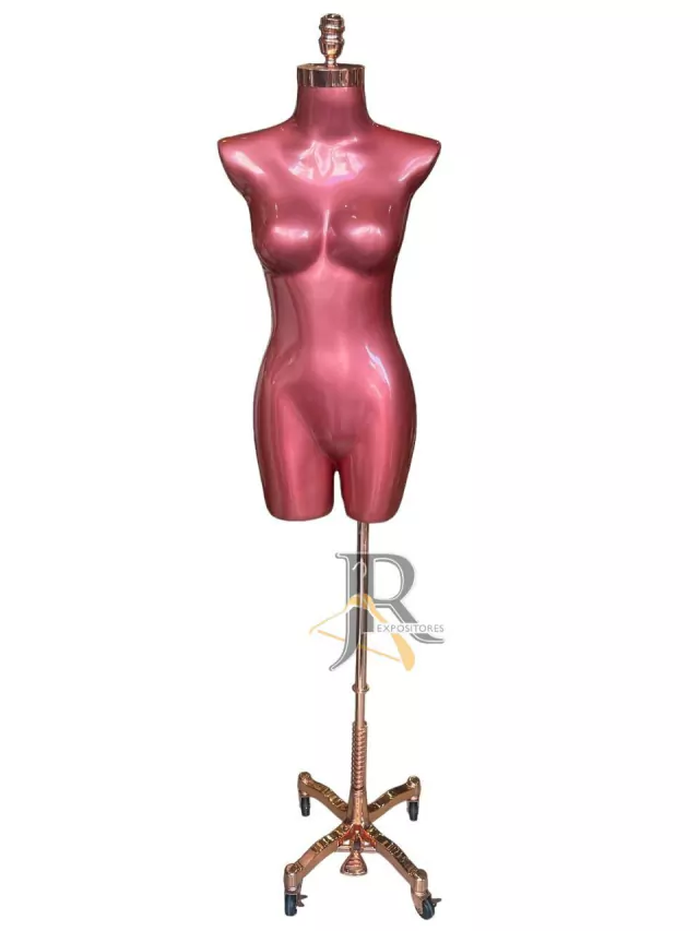 BUSTO PERNINHA FEMININO DE FIBRA COR ROSE COM PEDESTAL IMPORTADO