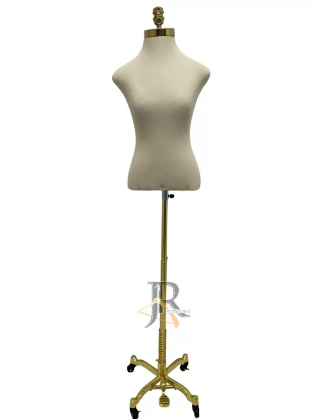 BUSTO FORRADO FEMININO BEGE COM PEDESTAL IMPORTADO