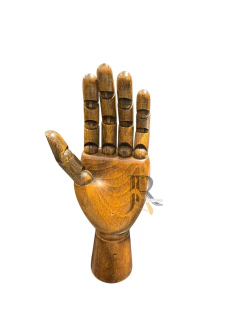 MÃO DE MADEIRA MESCLADO ARTICULÁVEL