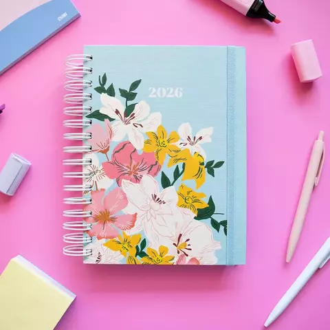 Agenda A5 Docente Flores Celestes - comprar online
