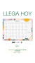 Set Planner mensual grande + Planner semanal mediano Flores Pastel + 8 marcadores - tienda online
