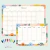 Set Planner mensual grande + Planner semanal mediano Flores Pastel + 8 marcadores