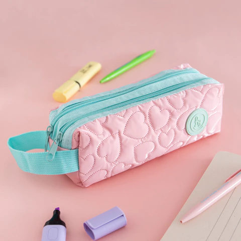 Cartuchera matelassé Rosa - comprar online