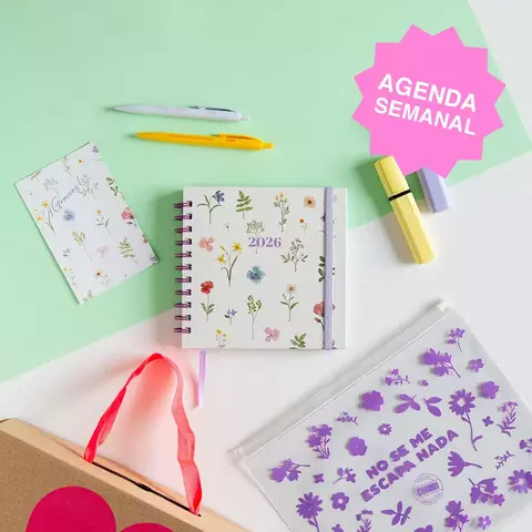 Set con Agenda Semanal Botanic Love - comprar online
