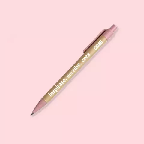 Lapicera con frase bicolor - comprar online