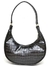 bolsa meia lua croco
