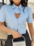 camisa com coração no decote