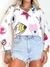 camisa cropped estampa de olho grego