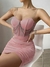 vestido corset com correntes