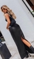Saia Longa de Couro com fenda