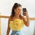 top de tule formato de flor