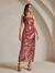 vestido midi de paetês