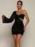 Vestido Curto de Paetês manga Longa - Ref.20274