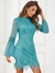 Vestido de Renda Manga Flare