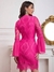 Vestido de Renda Manga Flare