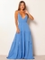 vestido longo de alcinhas com decote V
