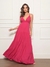 vestido longo de alcinhas com decote V