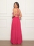 vestido longo de alcinhas com decote V