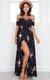 Vestido Longo Floral com Fenda 