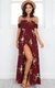 Vestido Longo Floral com Fenda  2