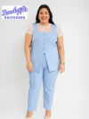 Colete social Olga azul claro uniforme empresarial - comprar online