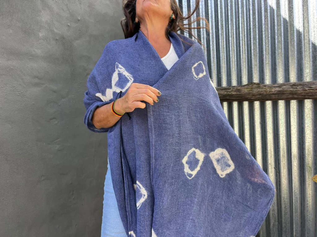 Pashmina de hilo abierto - TINTES NATURALES - 2.40 x 0.50