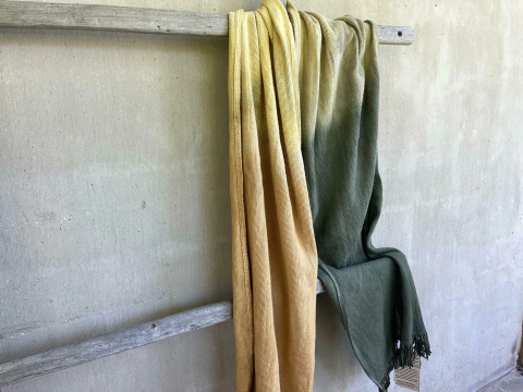 Pashmina o manta de algodón - TINTES NATURALES - 2.40 x 0.50 - comprar online