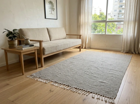 Alfombra Pampa - 2.25 x 1.25 - beige ceniza oscuro