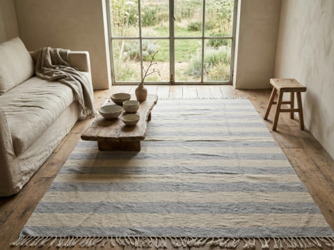 Alfombra Pampa - 2.50 x 1.85 - gris y beige