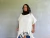 Poncho Polera corto de lana souffle - crudo - comprar online