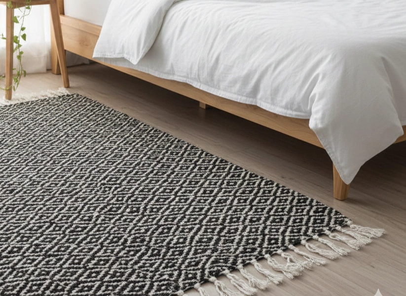 Alfombra Rombo - 0.80 x 1.20 - chocolate y beige