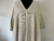 Poncho extra largo de lana souffle - crudo c/ rayas chocolate - comprar online