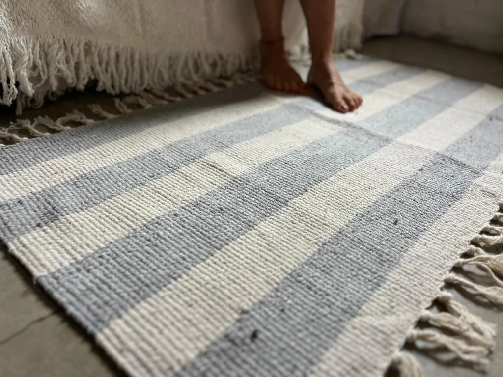 Alfombra Pampa - 0.60 x 1.20 - gris y crudo