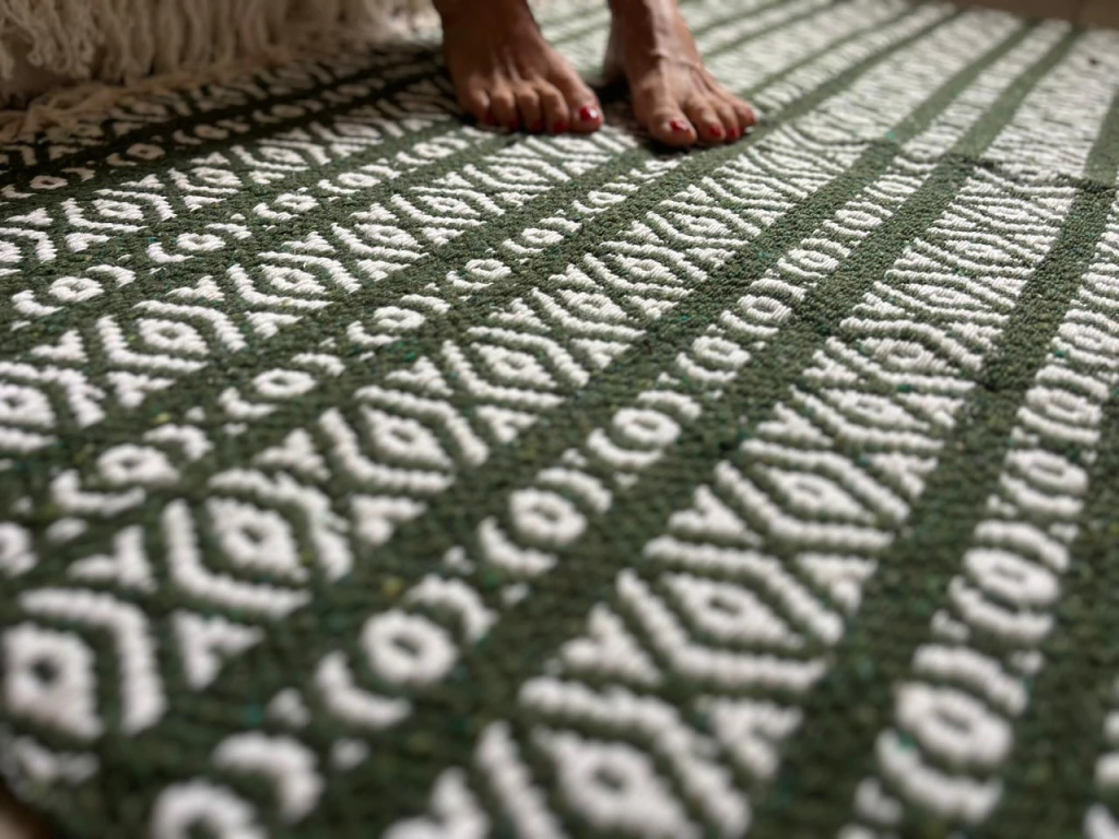 Alfombra Rombo y Cruz - 0.80 x 1.20 - verde inglés