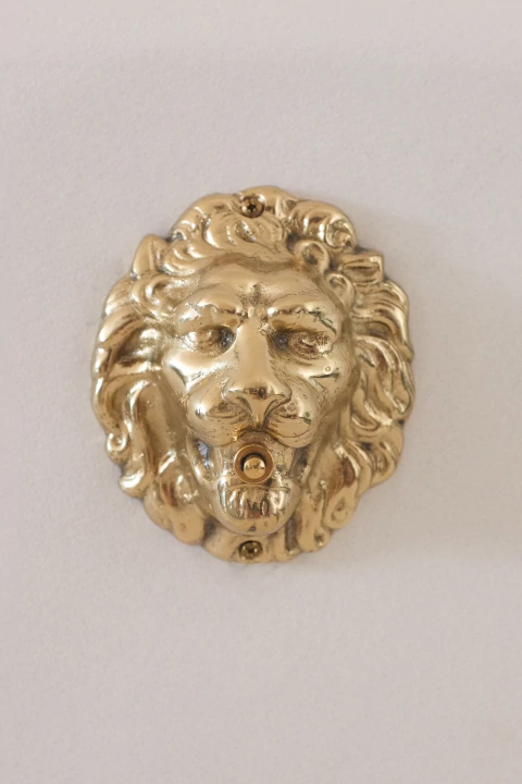 TIMBRE LEÓN ~ BRONCE PULIDO - comprar online