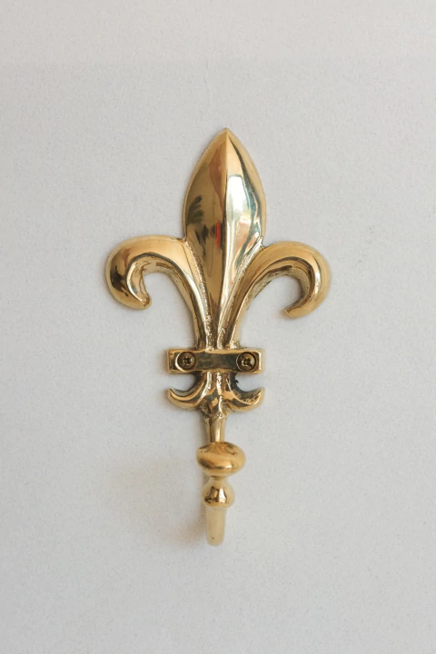 PERCHA FLOR DE LIS ~ BRONCE