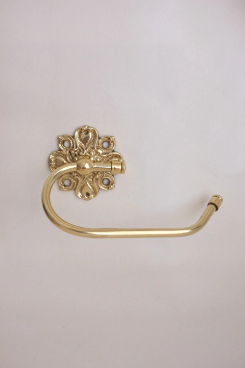PORTA ROLLO DE ESTILO FLOR ~ BRONCE