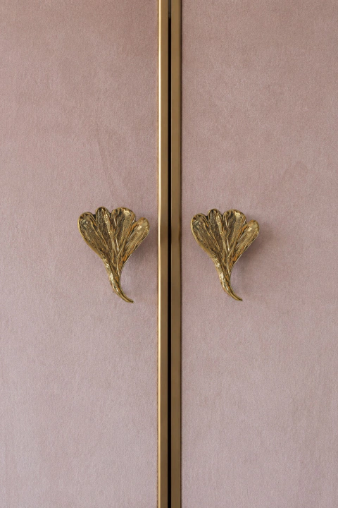 TIRADOR HOJA DE GINKGO EN BRONCE