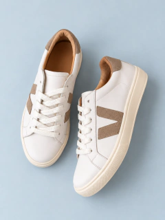 VV en cuero blanco con vison