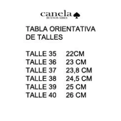 tabla de medidas - comprar online