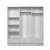 Placard Ropero 170x190 3 Puertas Corredizas 3 Cajones Tana Plus - tienda online