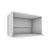 Alacena 60cm Porta Microondas melamina blanca con cantos de Aluminio